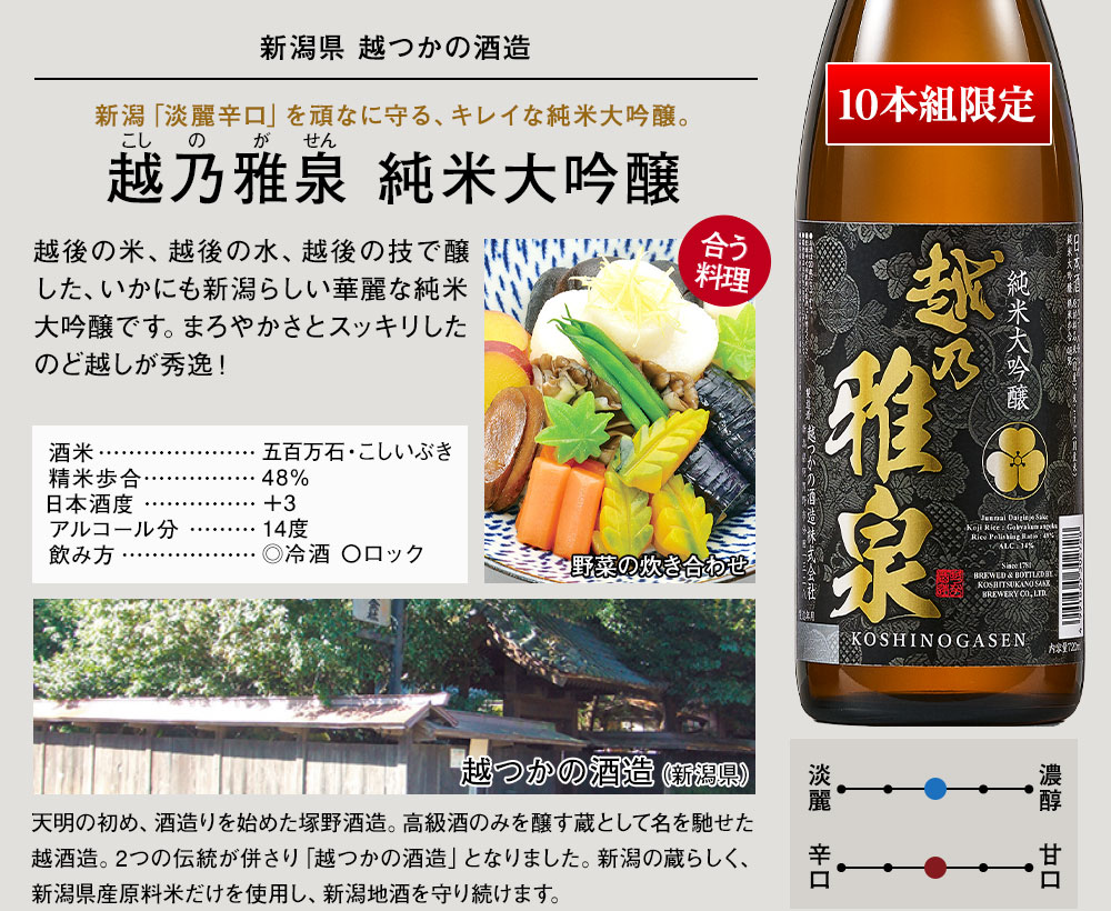 越乃雅泉 純米大吟醸