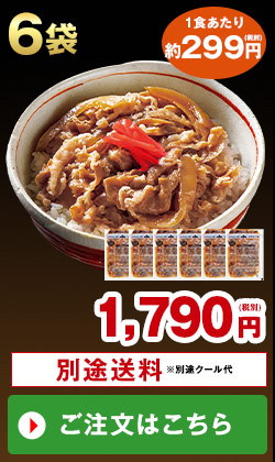 あり田冷凍牛丼の具6袋