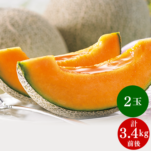 池田さんのふらのメロン(2玉) 計3.4kg前後】