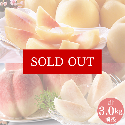 山形県産の2色のおいしい桃セット3kg前後】