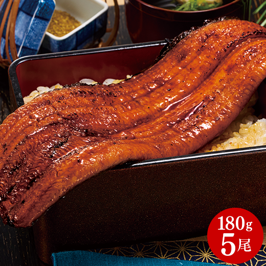 愛知県三河産うなぎ蒲焼180g5尾】
