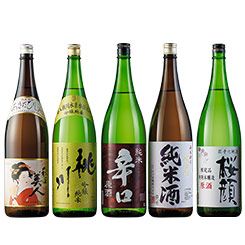 日本酒・焼酎ランキング9位酒処東北５酒蔵　杜氏入魂の地酒飲みくらべ一升瓶５本組
