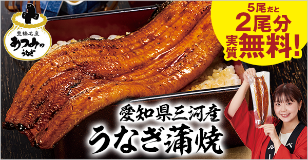 愛知県三河産うなぎ蒲焼180g5尾