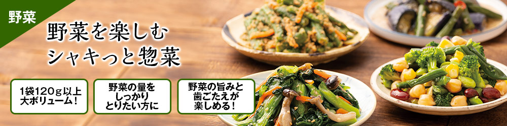 野菜を楽しむ シャキっと惣菜