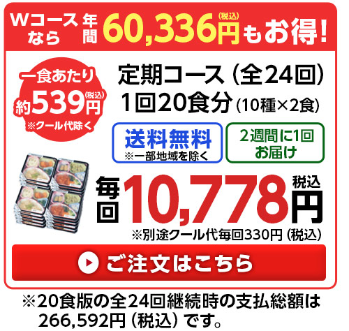 からだ想いのはれやか御膳全24回コース２０食分（１０種×２食）