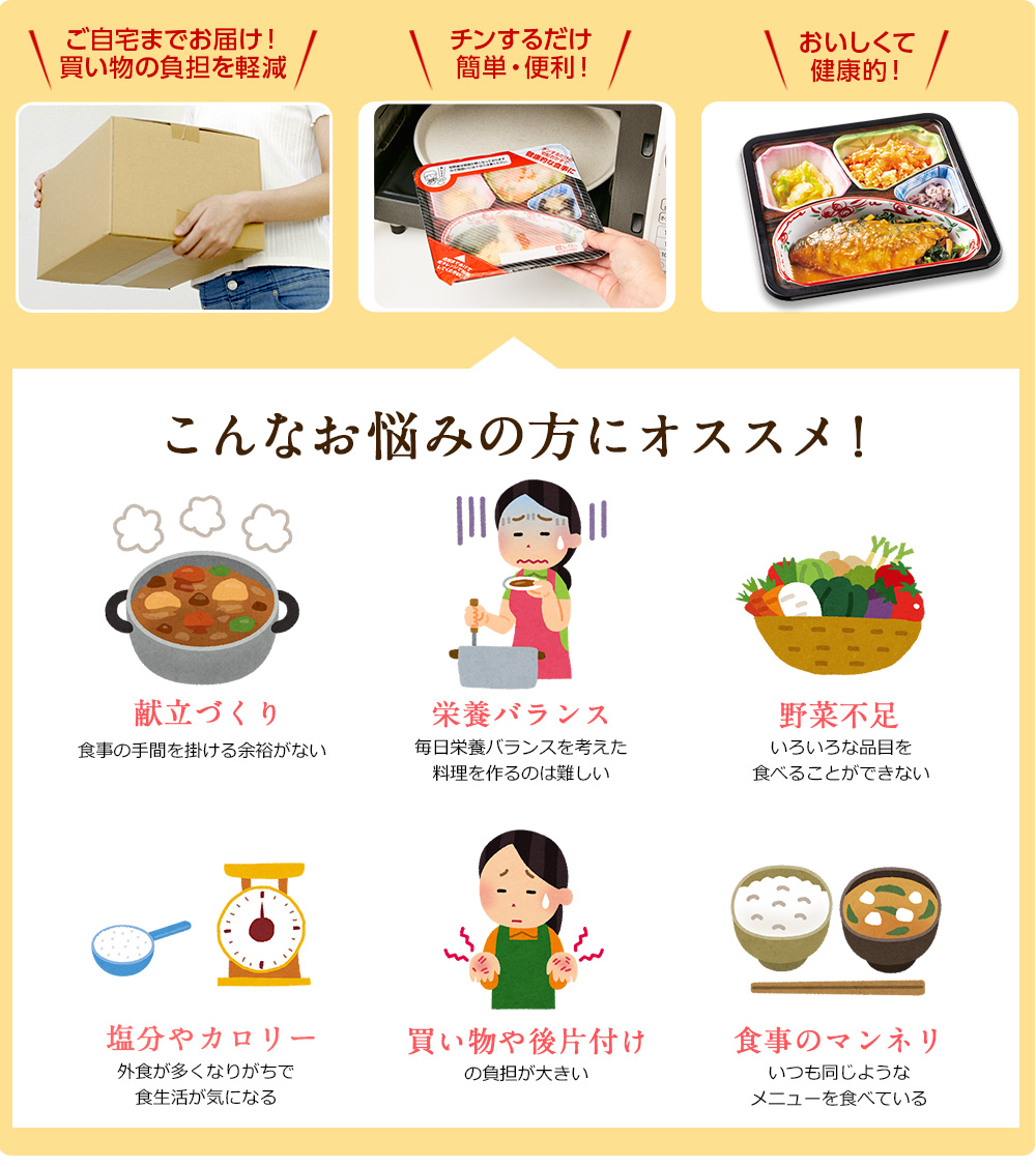 食事の悩みをサポート！