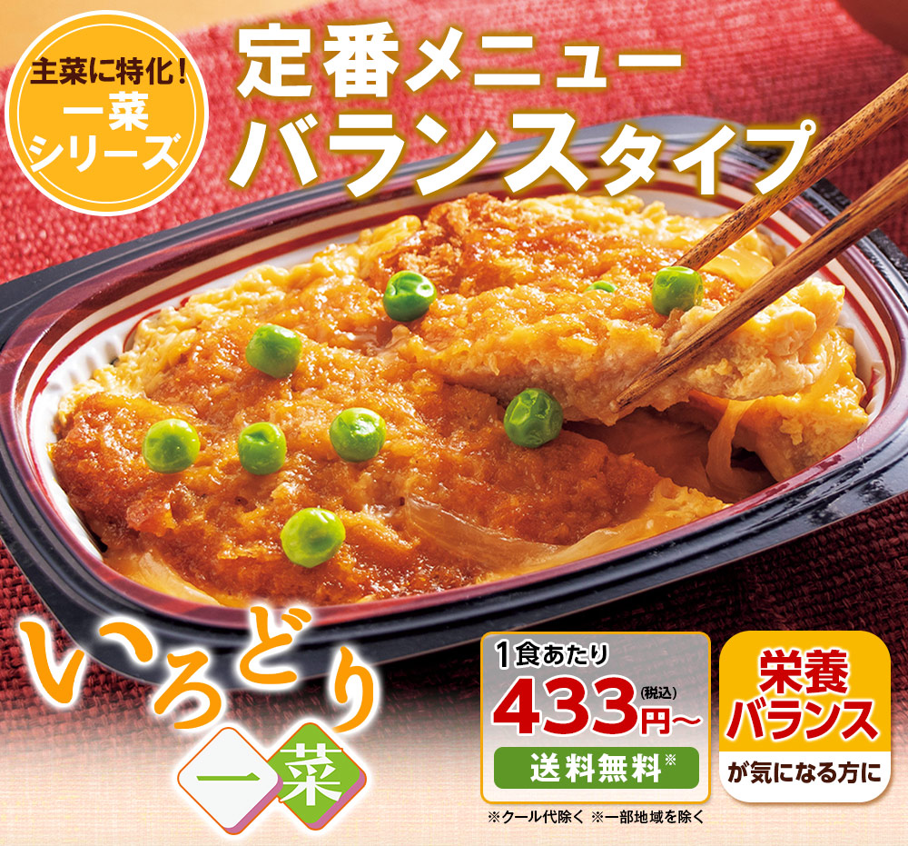 主菜に特化！一菜シリーズ　定番メニューバランスタイプ