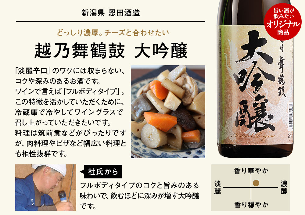 越乃舞鶴鼓　大吟醸