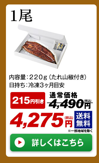 メガ!超特大!鹿児島県産うなぎ蒲焼き 1尾