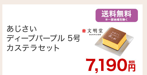 あじさい ディープパープル5号 カステラセット