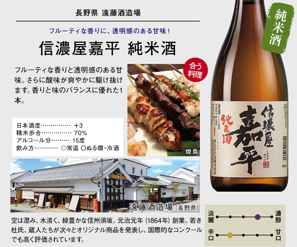 信濃屋嘉平　純米酒