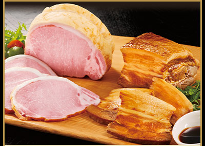 熟伝　熟成ロースハムとやわらか煮豚のセット