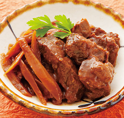 牛ごぼうの味噌煮込み