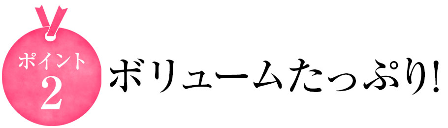 こだわり2 ボリュームたっぷり！