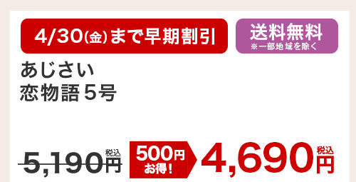 あじさい恋物語5号 花のみ