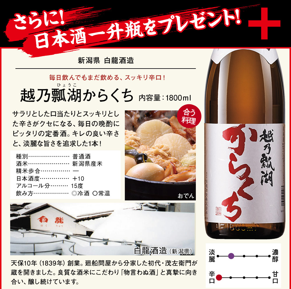 越乃瓢湖　からくち