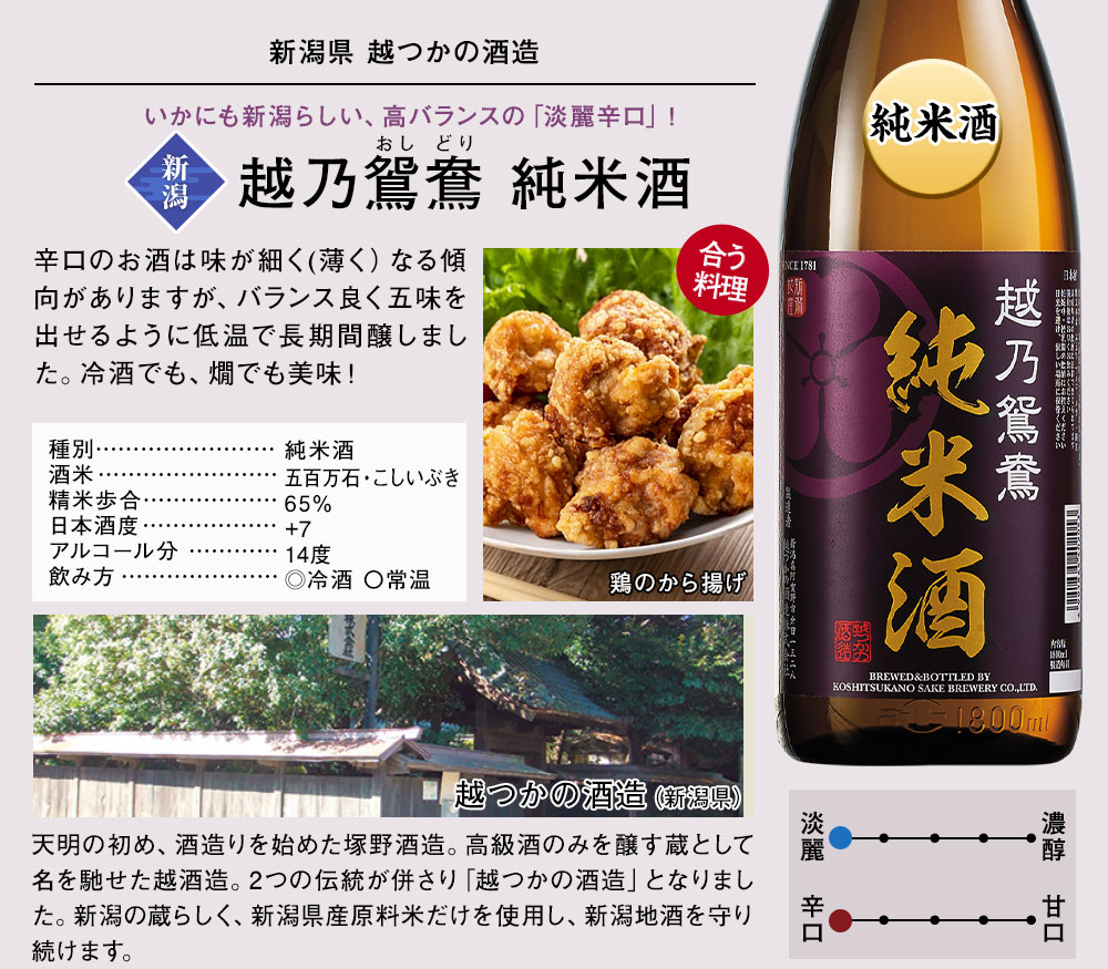 越乃鴛鴦 純米酒