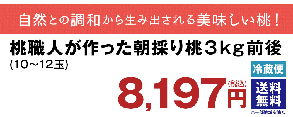 桃職人が作った朝採り桃3kg前後