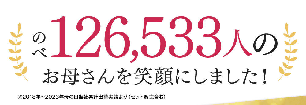 のべ126,533人のお母さんを笑顔にしました