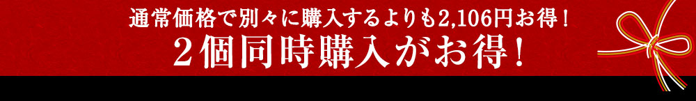 ２個同時購入がお得！