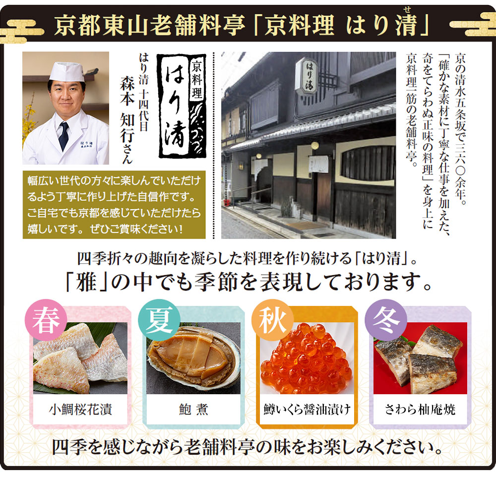 京都東山老舗料亭「京料理 はり清」！