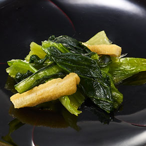 小松菜と揚げの煮物