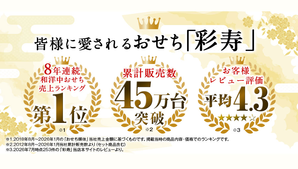 皆様に愛されるおせち「彩寿」