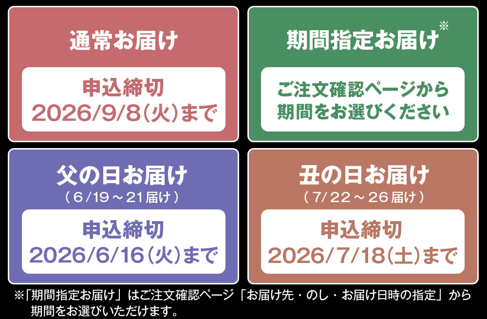 最短・期間指定お届け