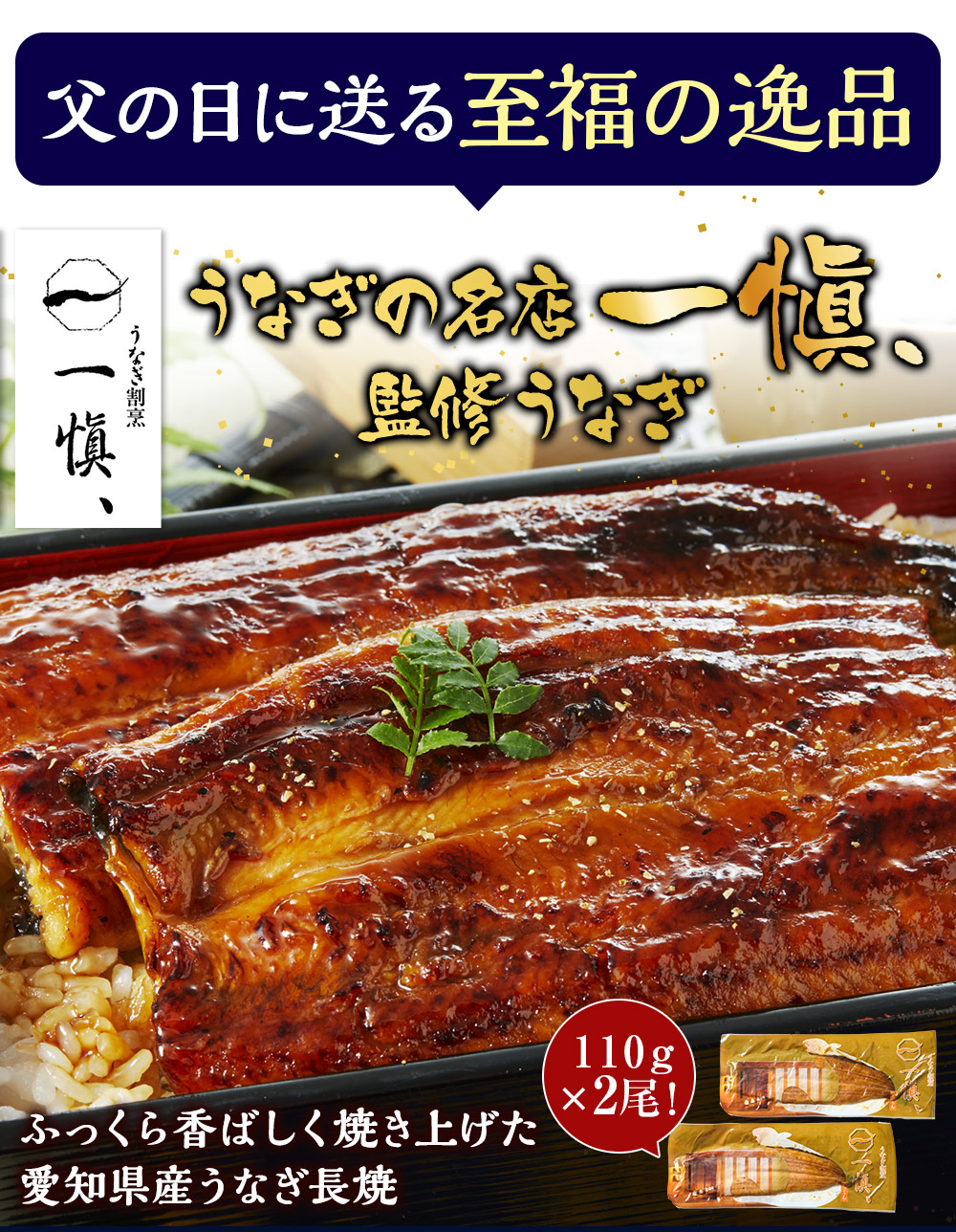 愛知県三河産うなぎ蒲焼き3種セット