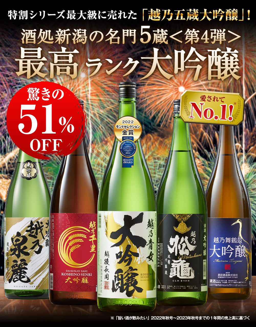 「越乃五蔵大吟醸」がリニューアル！