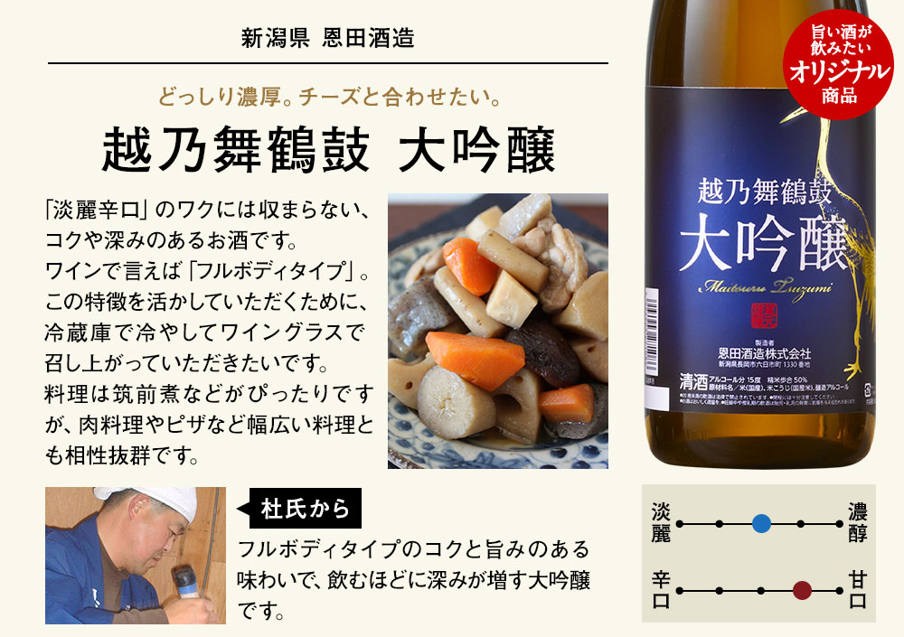 越乃舞鶴鼓　大吟醸