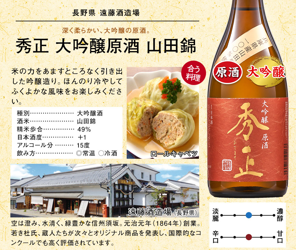 秀正 大吟醸 原酒 山田錦