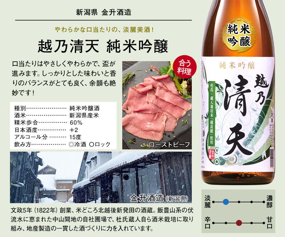 越乃清天 純米吟醸