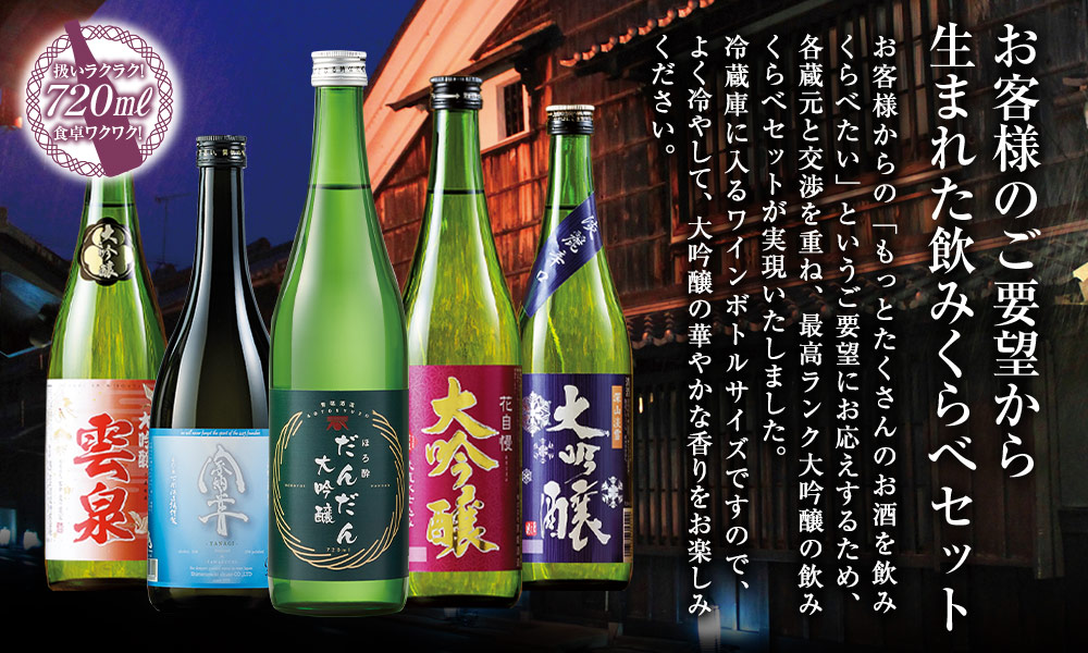 お客様のご要望から生まれた飲みくらべセット