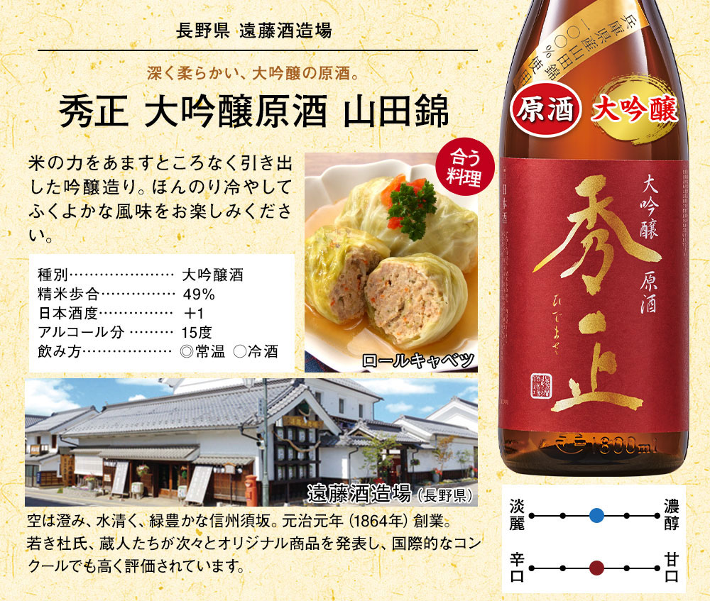 秀正 大吟醸原酒 山田錦