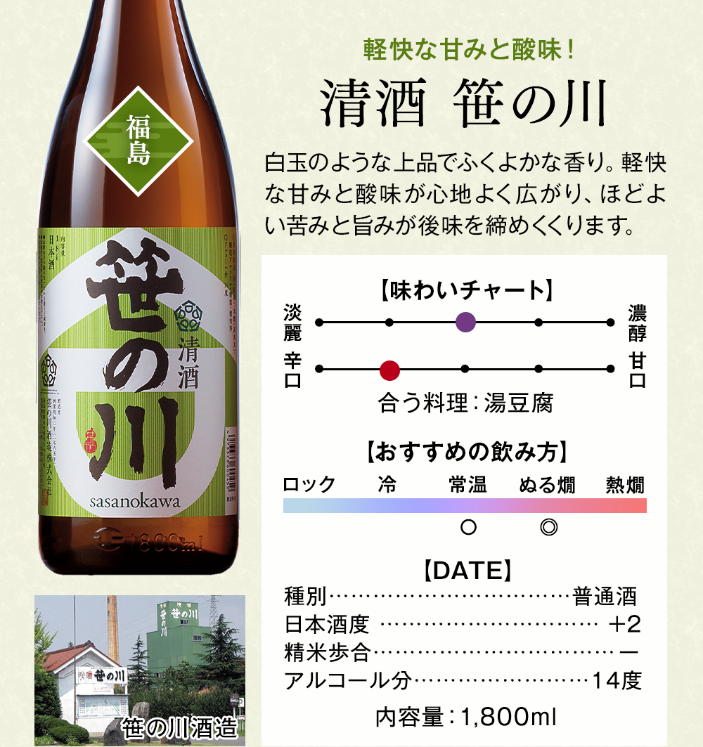 清酒　笹の川
