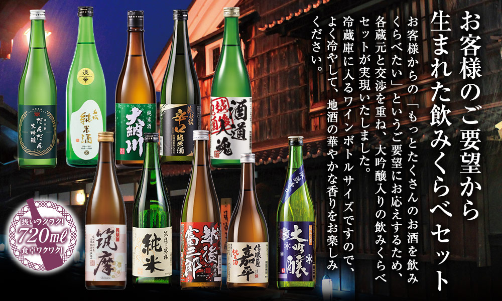 お客様のご要望から生まれた飲みくらべセット