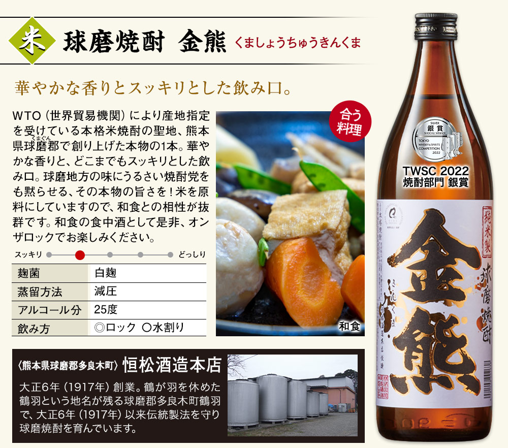 球磨焼酎　金熊