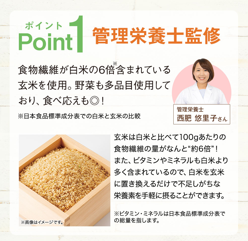 ポイント1.管理栄養士監修