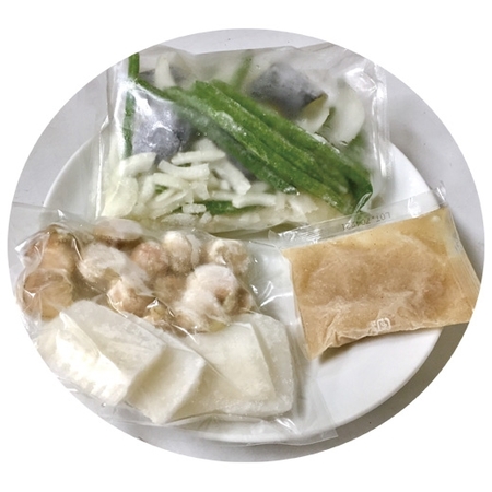 帆立とイカの塩だれ炒め