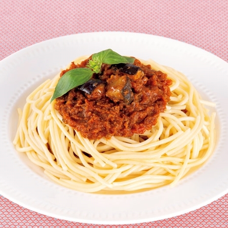 レンジでミートソーススパゲッティ