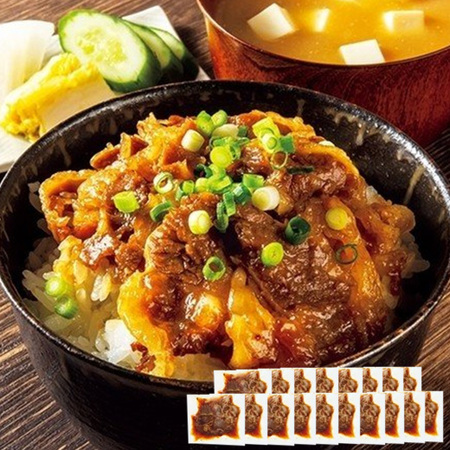 食品全体ランキング18位 牛カルビ焼肉丼の具１８食