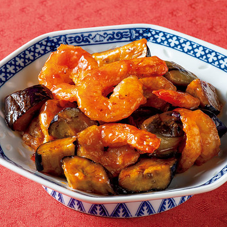 ◎海老と揚げなすのチリソース炒め２セット