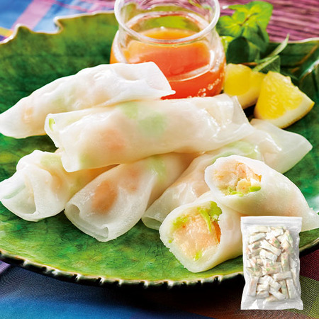 エビと枝豆のもちもち春巻き