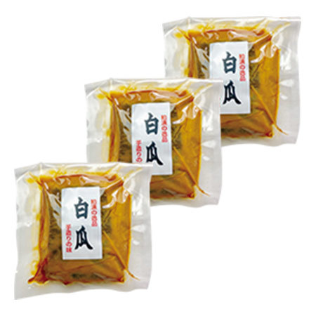 ≪ＷＥＢ限定★在庫販売特別価格≫五段仕込み国産白瓜の奈良漬３袋