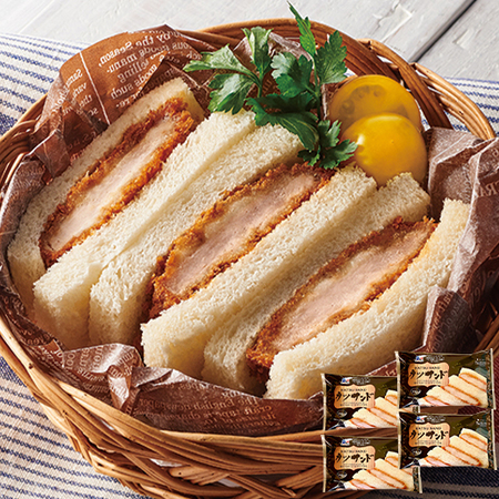 レンジでカツサンド