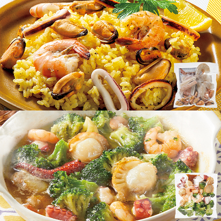 パエリアとアヒージョ