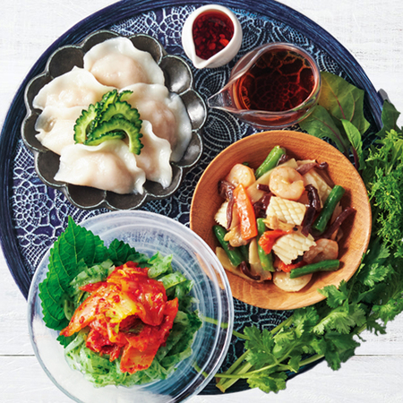 さっぱり水餃子プレート