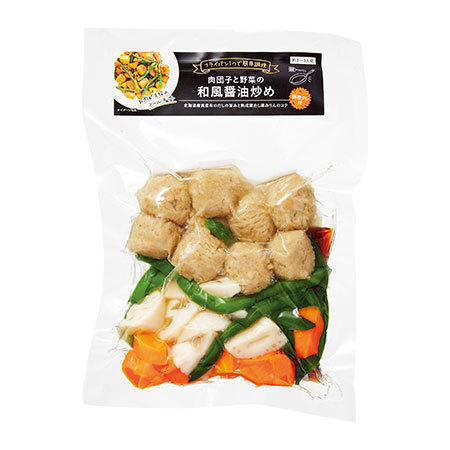 肉団子と野菜の和風醤油炒め