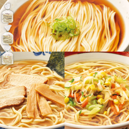 辻麺のらーめんトリオ（かけそば・あごだし・やさい）